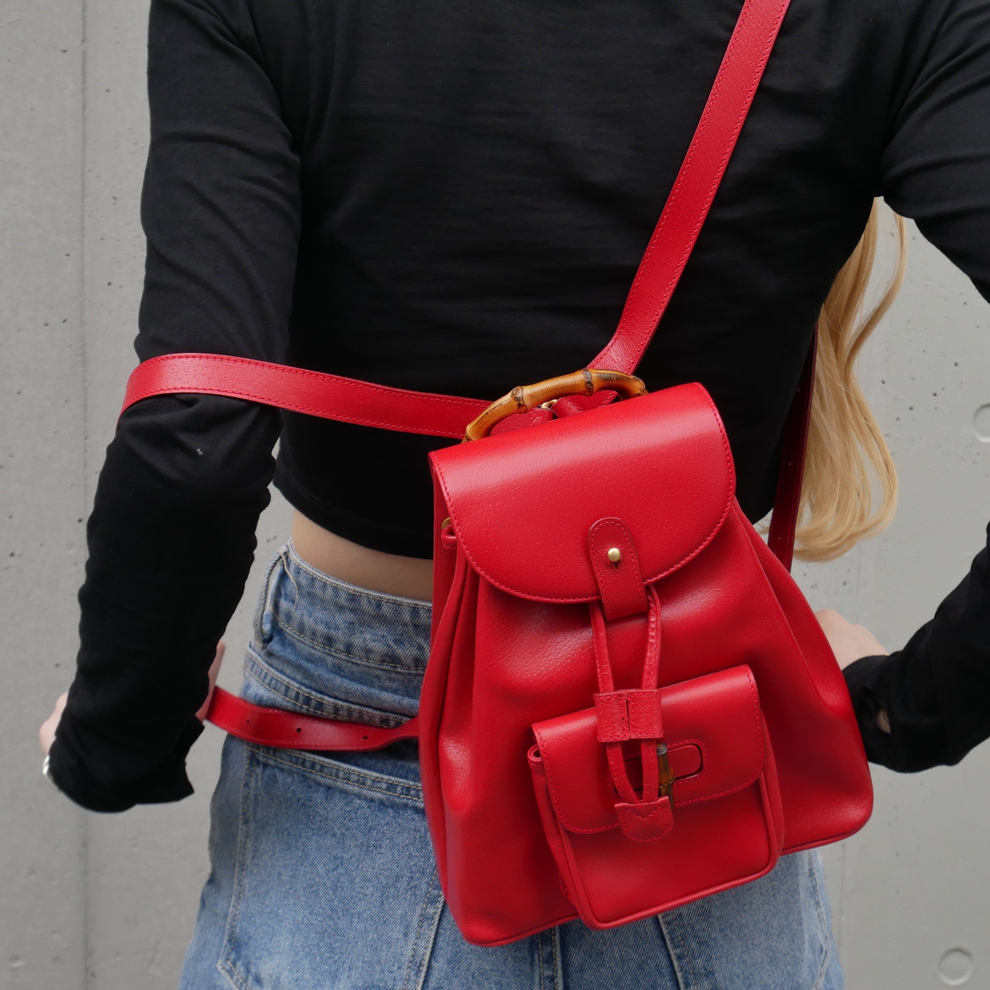 Gucci on sale backpack red