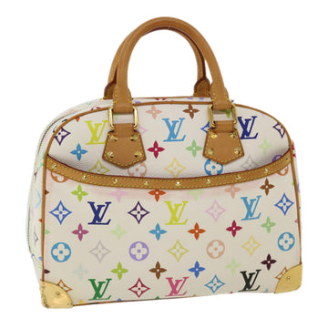 LOUIS VUITTON Monogram Multicolor Trouville Hand Bag White M92663 LV Auth am3411