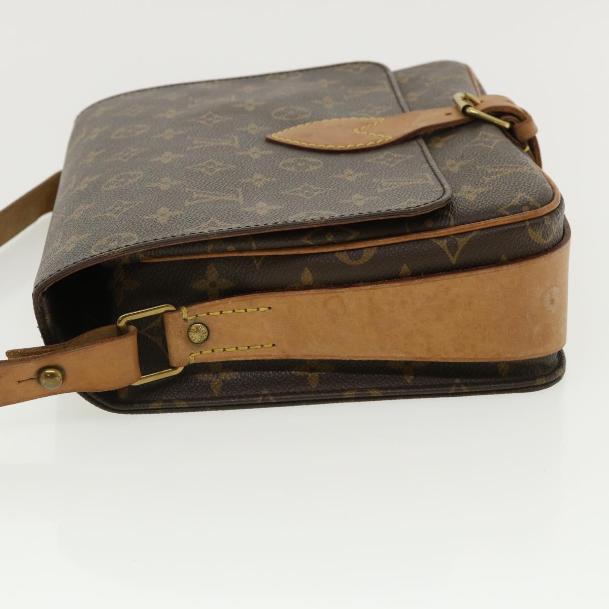 Louis Vuitton Monogram Cartouchiere MM M51253 Brown Cloth ref