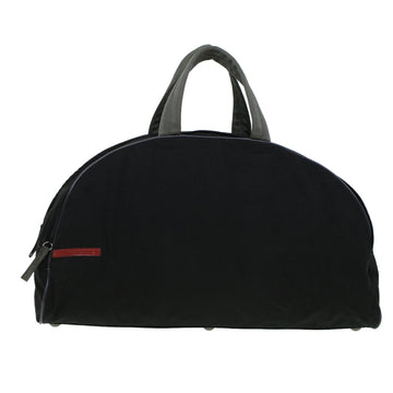 PRADA Boston Bag Nylon Black Auth am4338