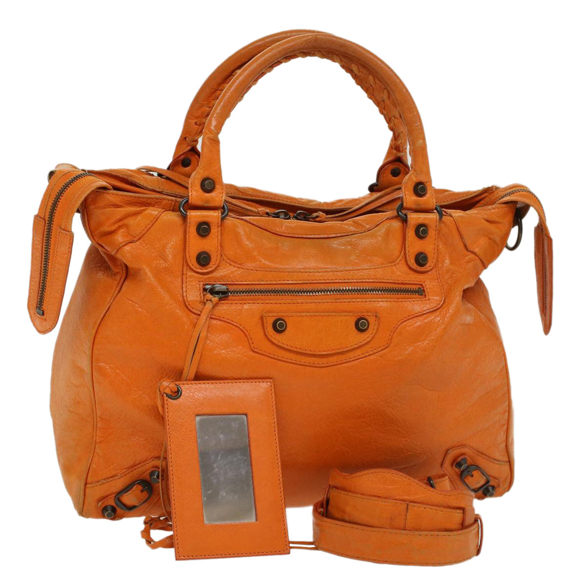 Orange hot sale balenciaga bag