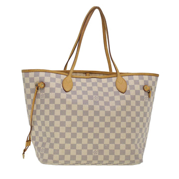 LOUIS VUITTON Damier Azur Neverfull MM Tote Bag N41605 LV Auth am4555