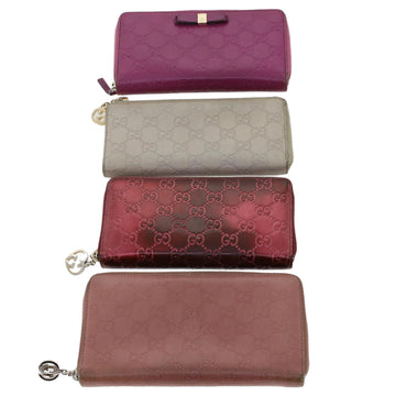 GUCCI GG Canvas Wallet 4Set White Pink Red Auth am4721