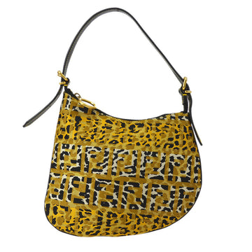 FENDI Leopard Pattern Handbag Brown ao31356