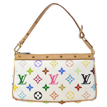 LOUIS VUITTON 2004 POCHETTE ACCESSOIRES MONOGRAM MULTICOLOR Blanc M92649 04033