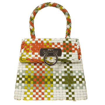 Salvatore Ferragamo Gancini Woven Handbag ao33028