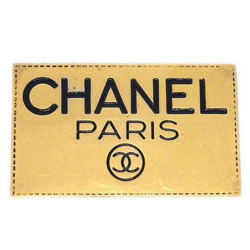 CHANEL Plate Brooch Pin Gold ao33717