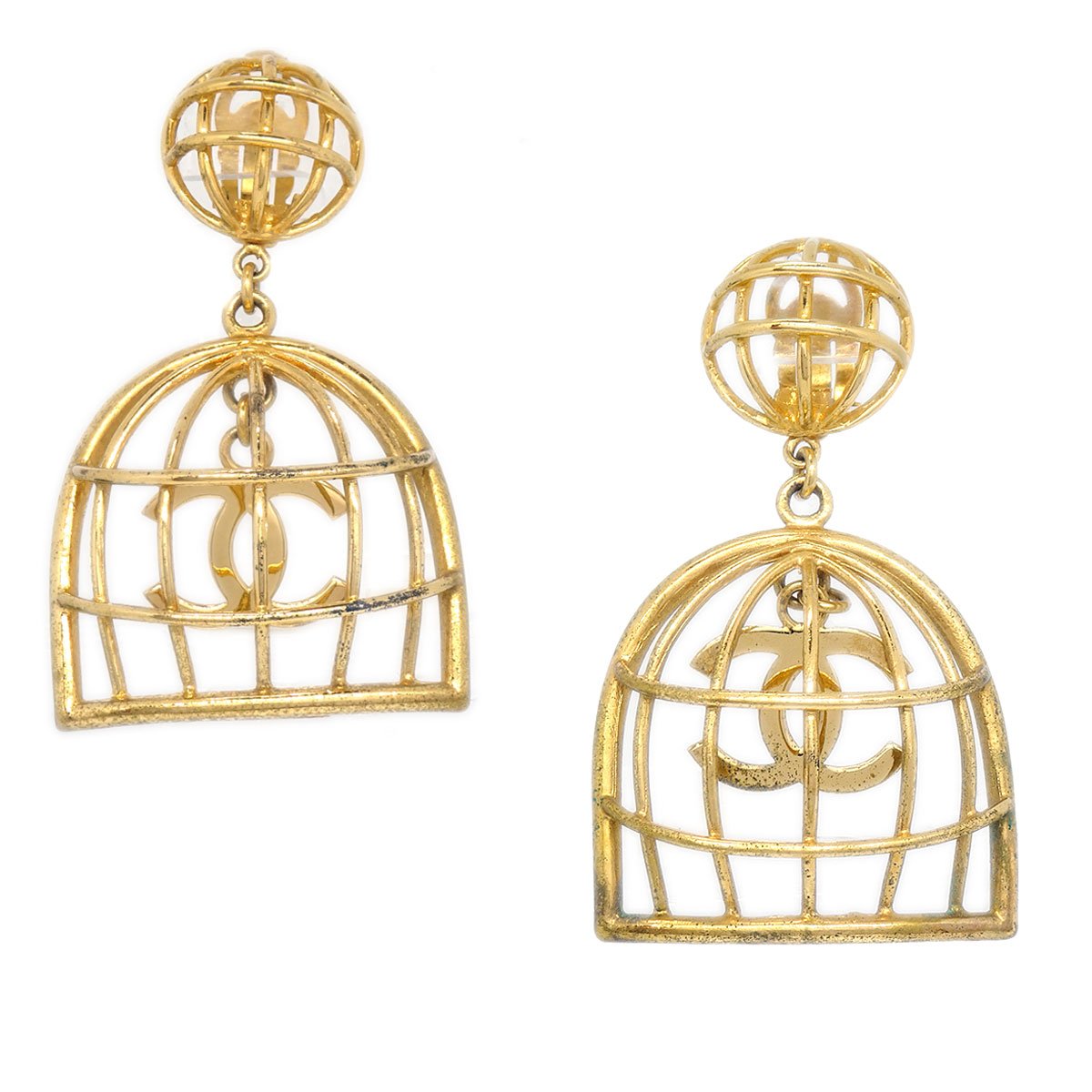 Chanel sales birdcage earrings