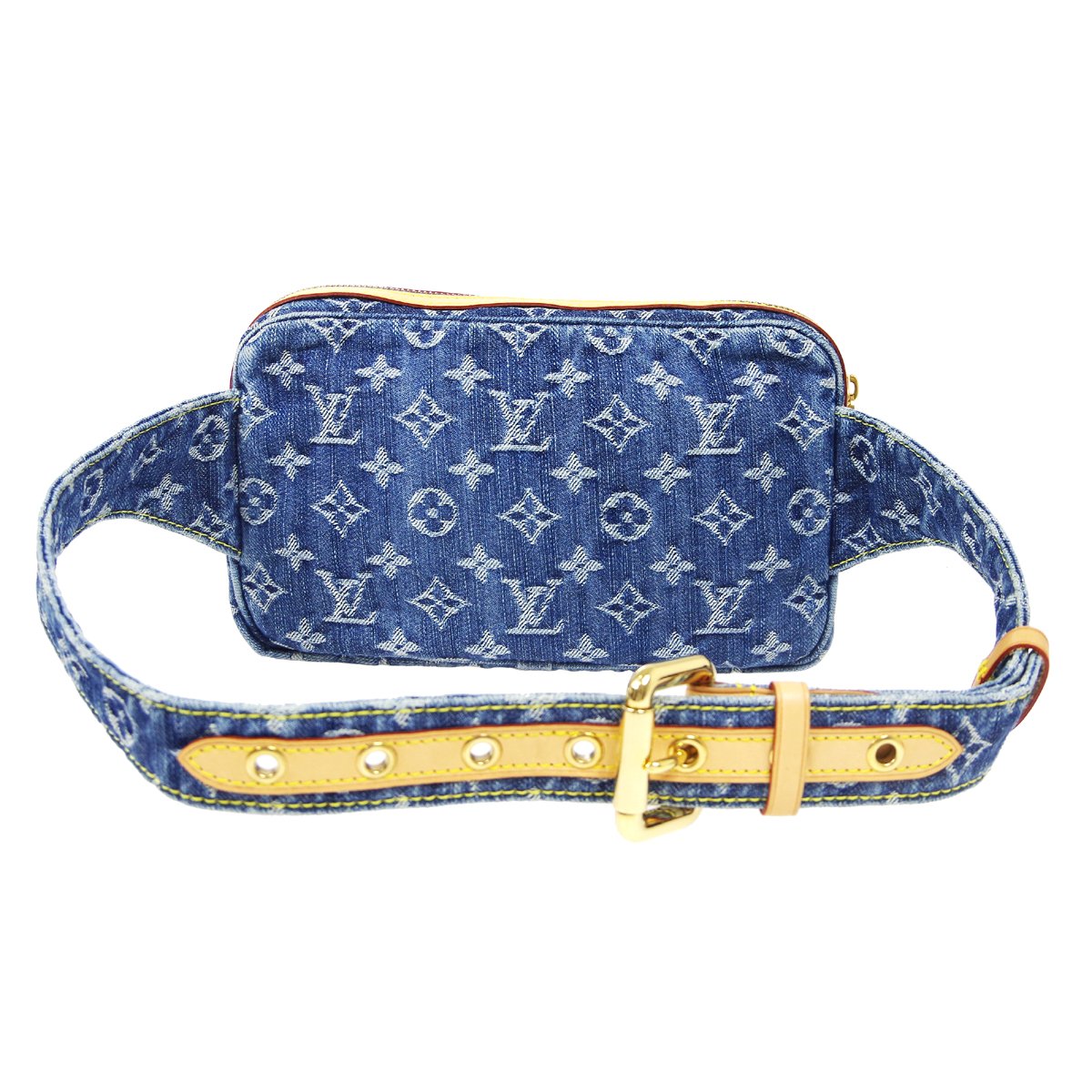 Louis Vuitton Bum Bag Waist Pouch Blue Monogram Denim M95347