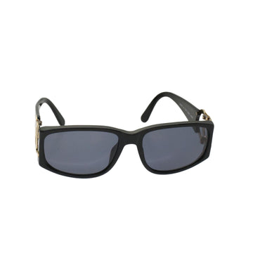 CHANEL Sunglasses Plastic Black CC Auth ar10081