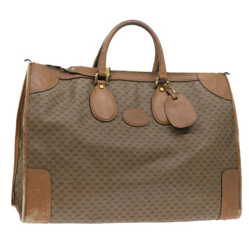 GUCCI Micro GG Canvas Boston Bag Beige Brown Auth ar10227