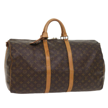 LOUIS VUITTON Monogram Keepall Bandouliere 55 Boston Bag M41414 LV Auth ar10291