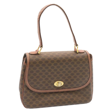 CELINE Macadam Canvas Hand Bag Brown Auth ar5139