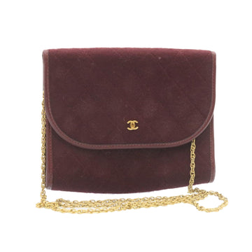 CHANEL Matelasse ChainShoulder Shoulder Bag Red CC Auth ar5663