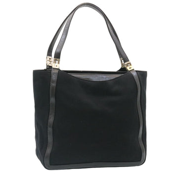 FENDI Hand Bag Nylon Black Auth ar5884