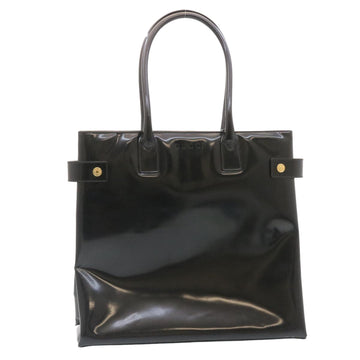 GUCCI Bamboo Tote Bag Leather Black Auth ar6293