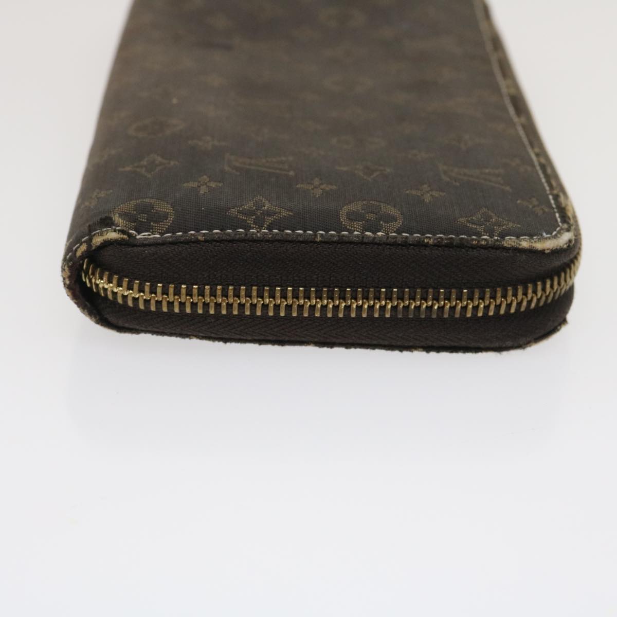 Used Louis Vuitton Monogram Mini Lin Pattern Zippy Wallet Model Number  M95235