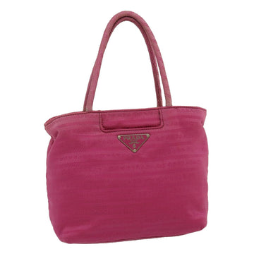 PRADA Hand Bag Nylon Pink Auth ar7046