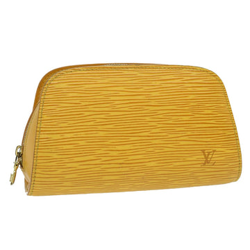 LOUIS VUITTON Epi Dauphine PM Pouch Yellow M48449 LV Auth ar7379