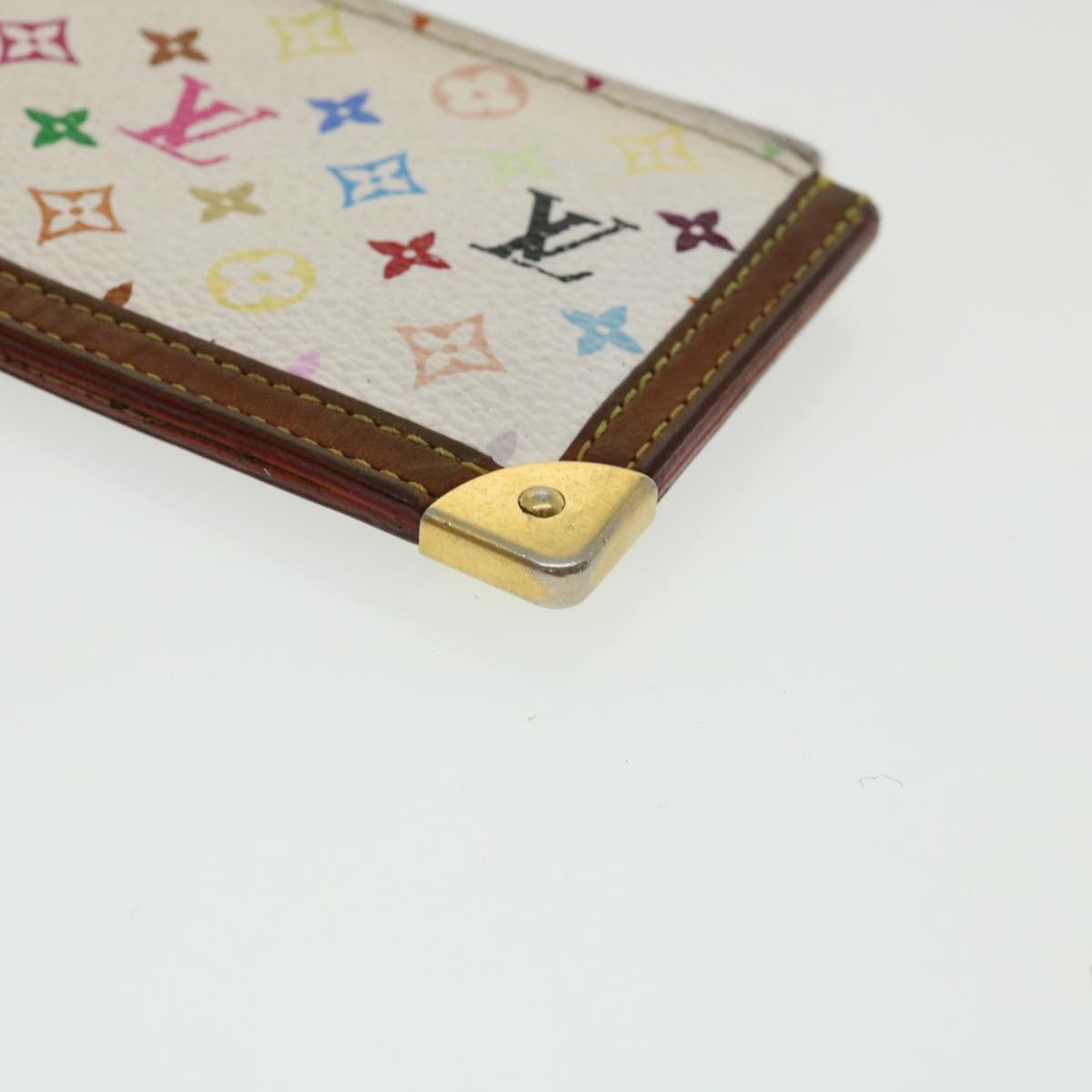 Louis Vuitton White Multicolor Monogram Card Holder Wallet For