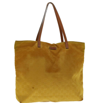 GUCCI GG Canvas Tote Bag Yellow 295252 Auth ar9227