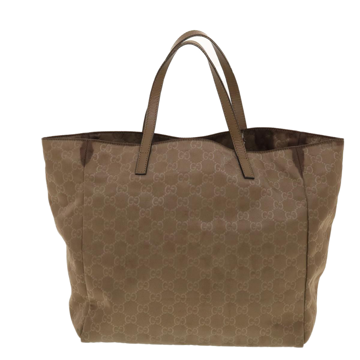 GUCCI GG Canvas Tote Bag Brown 282439 Auth ar9229