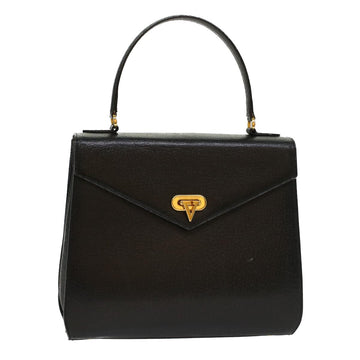 VALENTINO Hand Bag Leather Black Auth ar9926