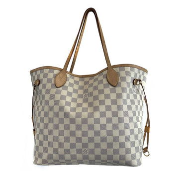 LOUIS VUITTON - LV Neverfull MM Damier Azur Cream Canvas Tote