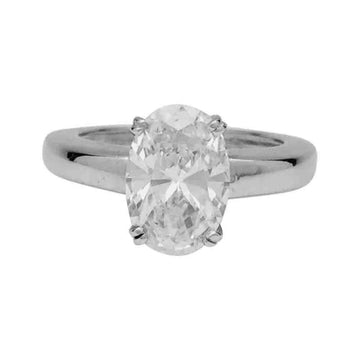 White gold solitary ring, 2,29 carats diamond, H/SI1.