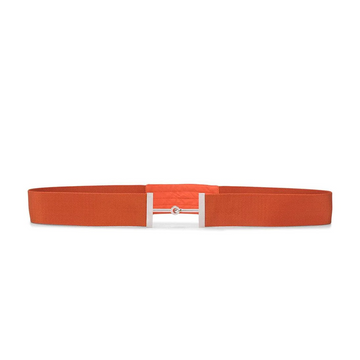 HERMES Orange Horsebit Buckle Belt