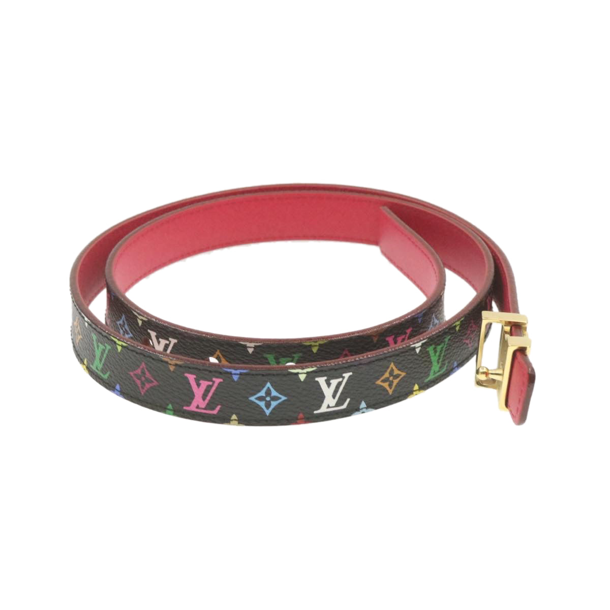 LOUIS VUITTON Monogram Multicolor Ceinture Belt 39.4"" Black  M9631V Auth am275b