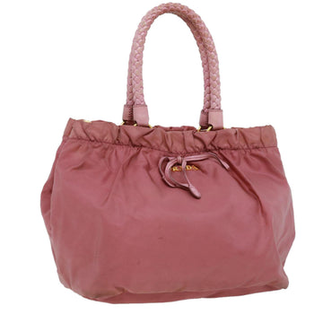 PRADA Hand Bag Nylon Pink Auth bs2904