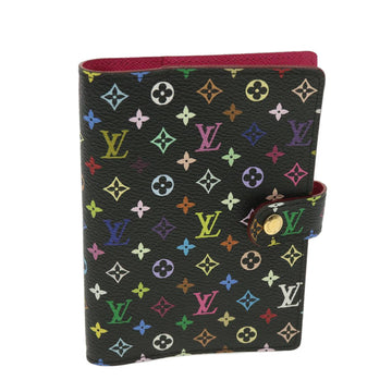 LOUIS VUITTON Multicolor Agenda PM Day Planner Cover Noir R20895 LV Auth bs3800