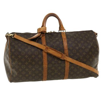 LOUIS VUITTON Monogram Keepall Bandouliere 55 Boston Bag M41414 LV Auth bs4003