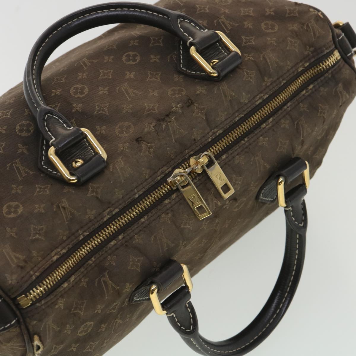 LOUIS VUITTON Monogram Idylle Speedy 30 Hand Bag Dark Brown M56702