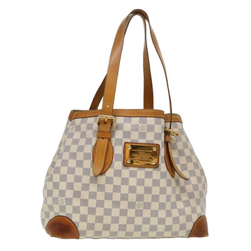 LOUIS VUITTON Damier Azur Hampstead MM Tote Bag N51206 LV Auth bs4566