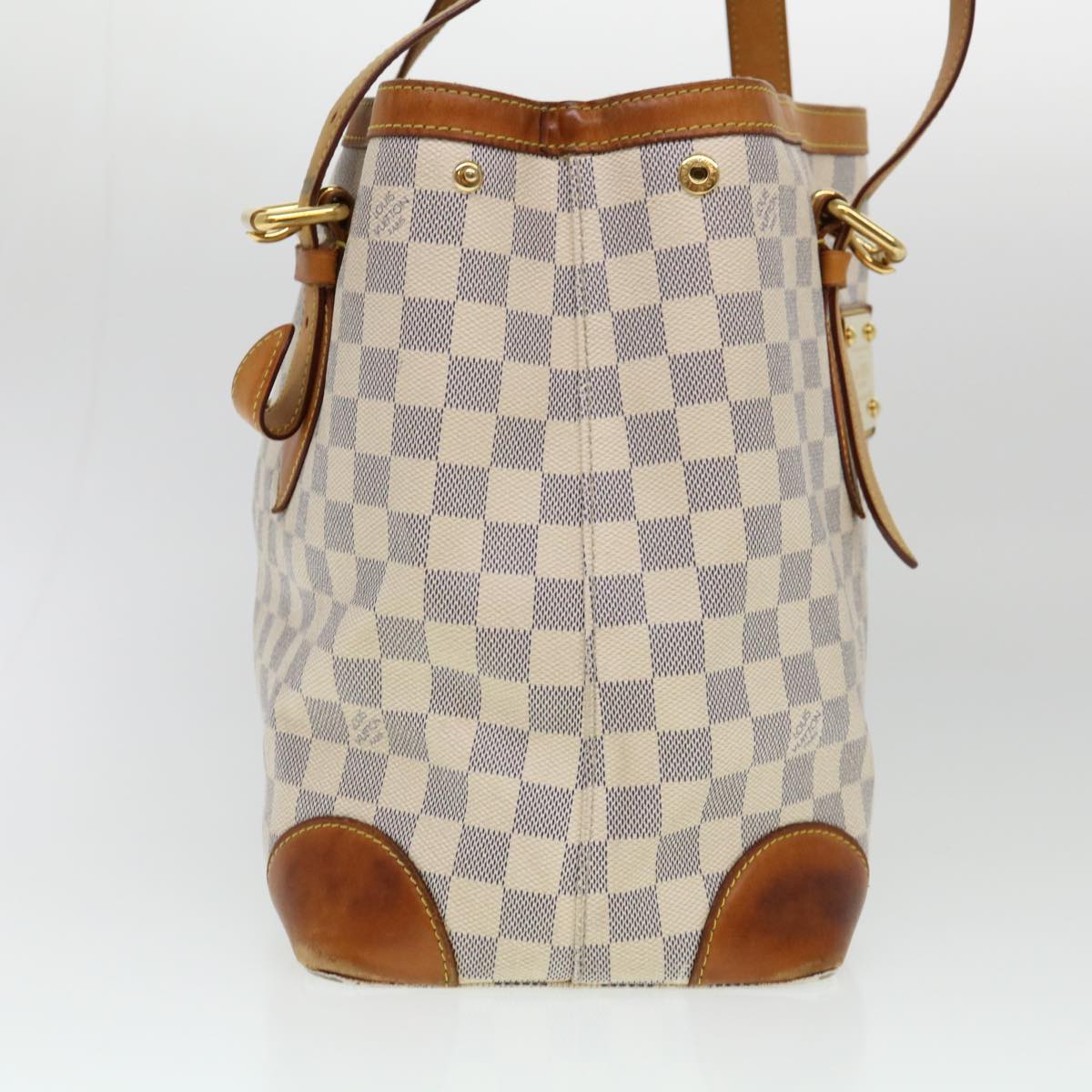 Authentic Louis Vuitton Damier Azur Hampstead MM Tote Bag N51206