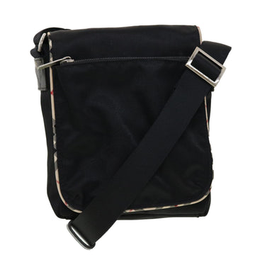 BURBERRY Shoulder Bag Nylon Black Auth bs5180