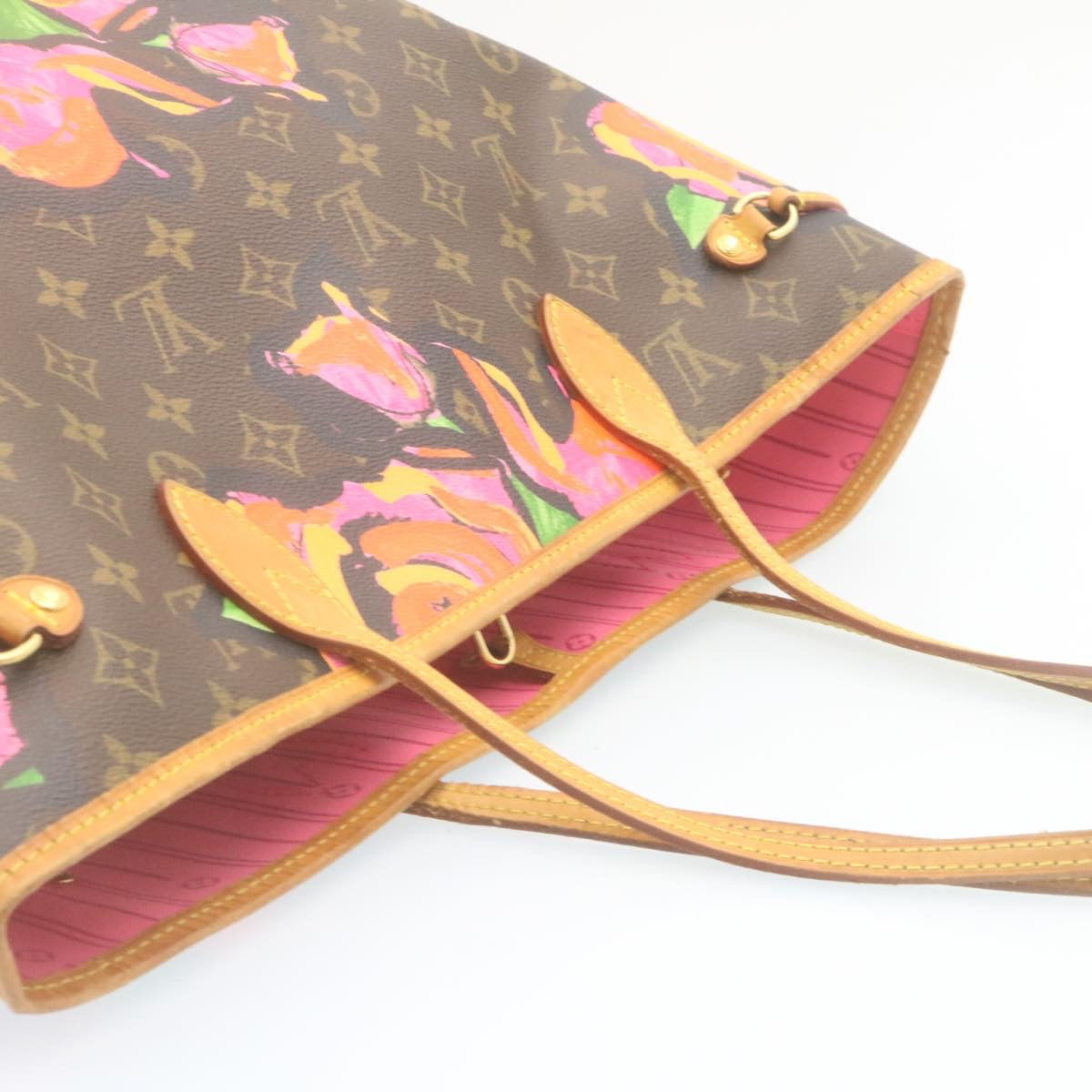 Authentic Louis Vuitton Monogram Rose Neverfull MM Tote Bag M48613