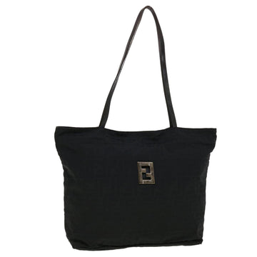 FENDI Shoulder Bag Nylon Black Auth bs5294