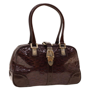 GUCCI Shoulder Bag Patent leather Purple 145770 Auth bs5305