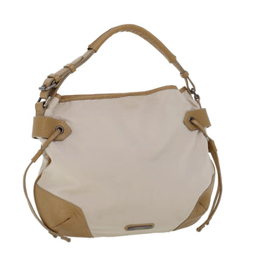BURBERRY Shoulder Bag Nylon Beige Auth bs5453