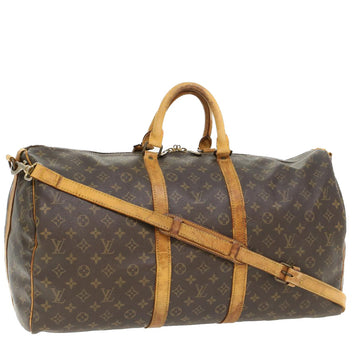 LOUIS VUITTON Monogram Keepall Bandouliere 55 Boston Bag M41414 LV Auth bs5689