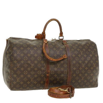 LOUIS VUITTON Monogram Keepall Bandouliere 55 Boston Bag M41414 LV Auth bs5690