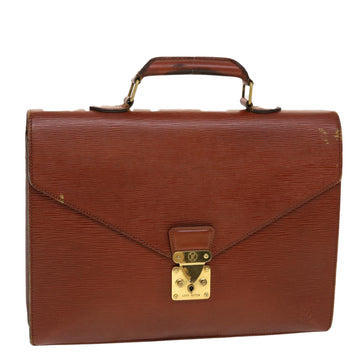 LOUIS VUITTON Epi Serviette Conseiller Briefcase Brown M54423 LV Auth bs5893