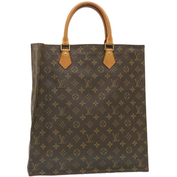 LOUIS VUITTON Monogram Sac Plat Hand Bag M51140 LV Auth bs683