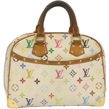 LOUIS VUITTON Monogram Multicolor Trouville Hand Bag White M92663 LV Auth bs738A