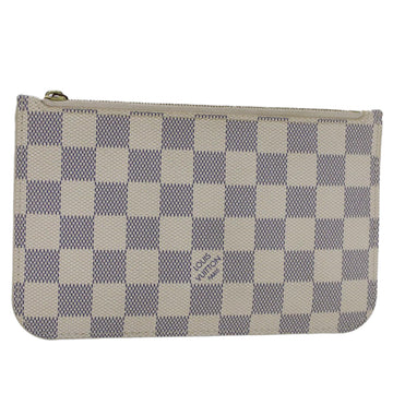 LOUIS VUITTON Damier Azur Neverfull PM Pouch Accessory Pouch LV Auth bs7412