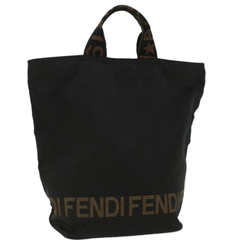 FENDI Tote Bag Nylon Black Auth bs7442