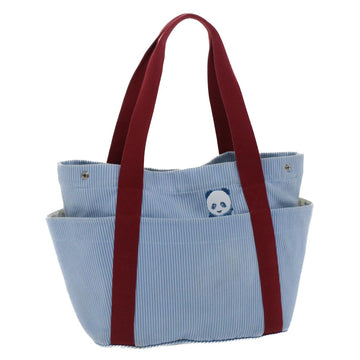 HERMES Panda Tote Bag Cotton Blue Auth bs7473